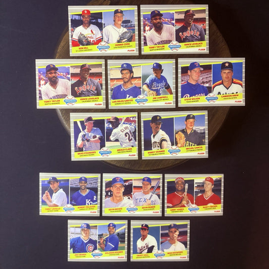 1989 Fleer Baseball Major League Prospects Trading Cards (Lot Of 12) High Grade0