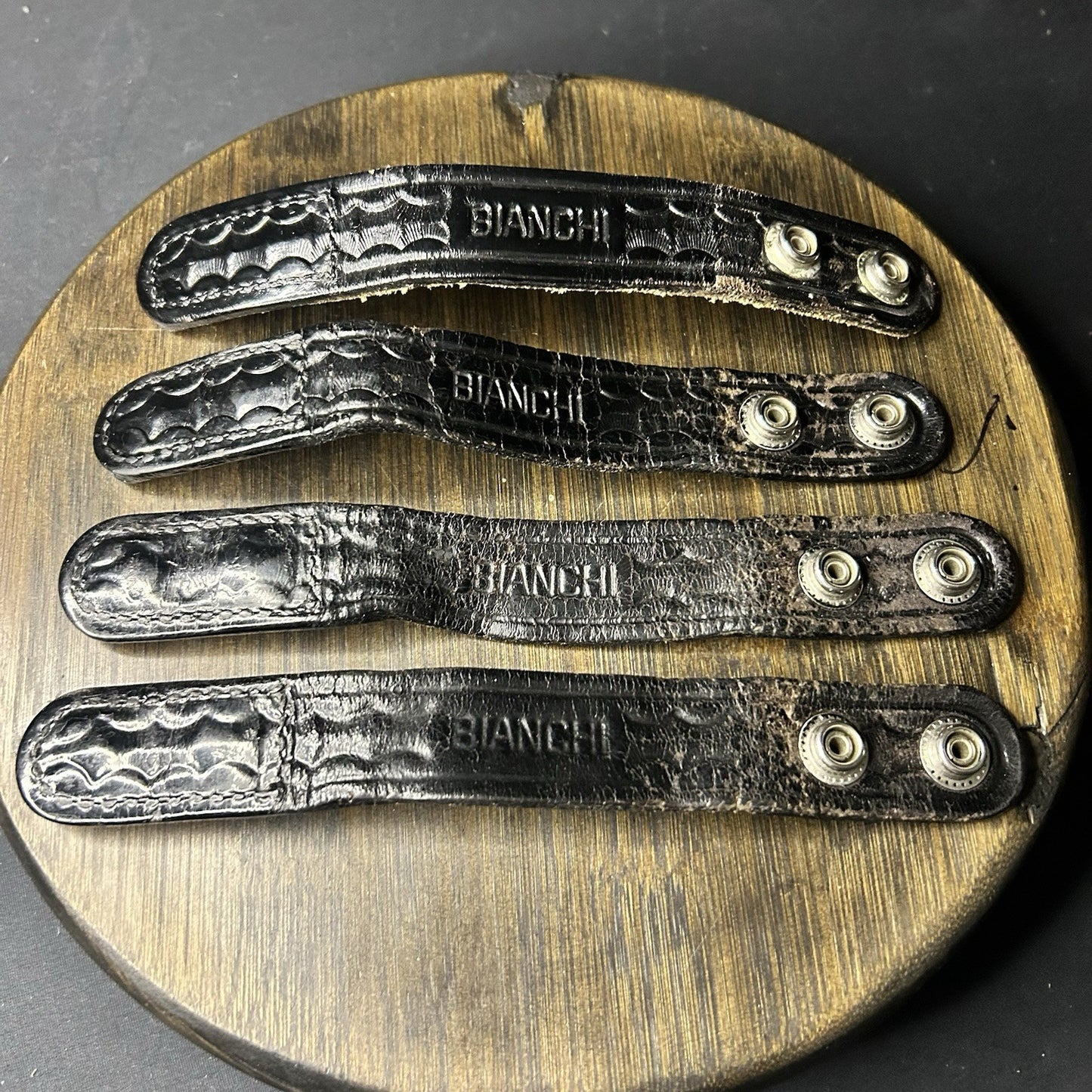 Bianchi Duty Belt Keeper (4) Leather Black Basket Weave With Hidden Double Snaps3