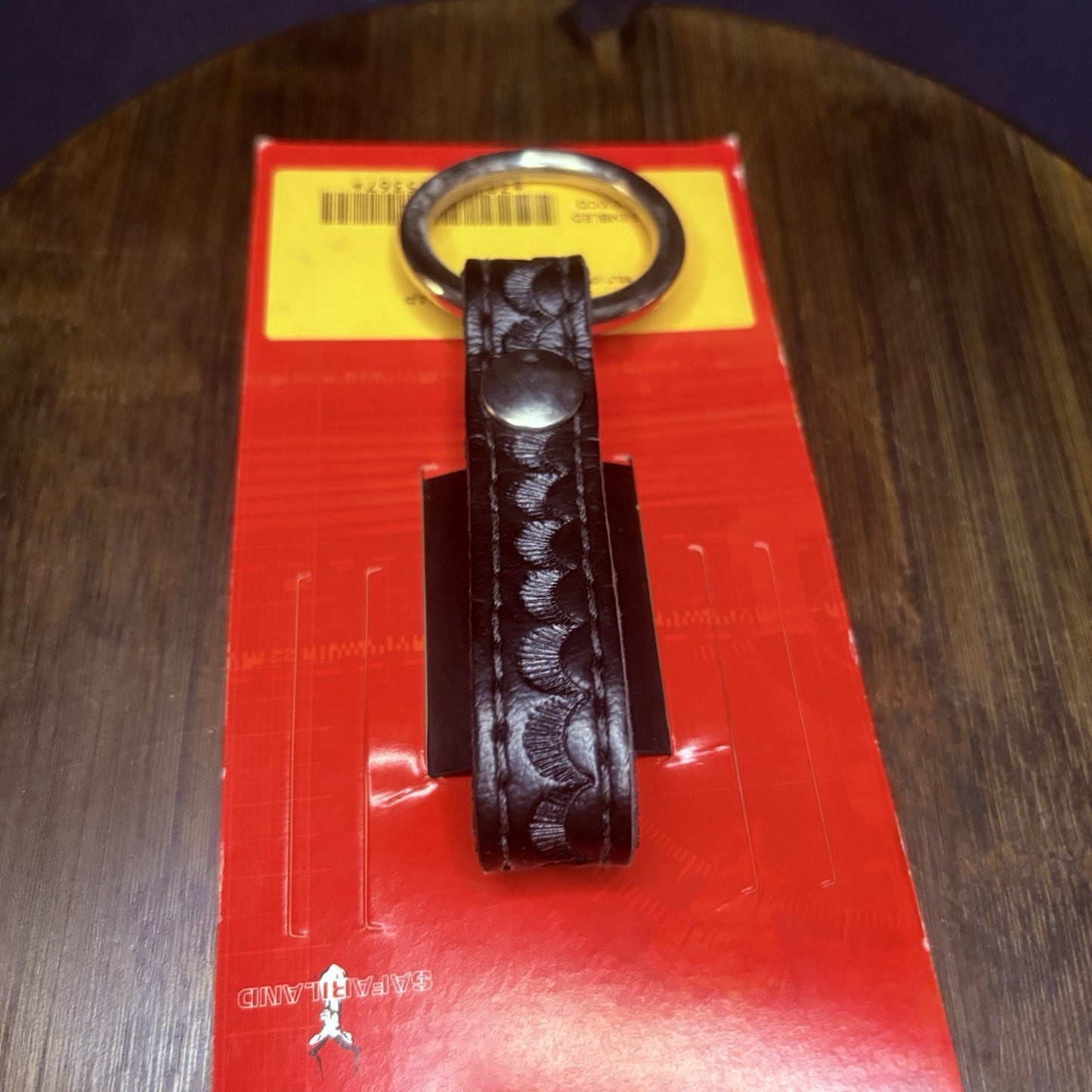 Safariland 67S Baton Ring Chrome Ring & Snap Black Basket Weave 2.25" Belt Loop3