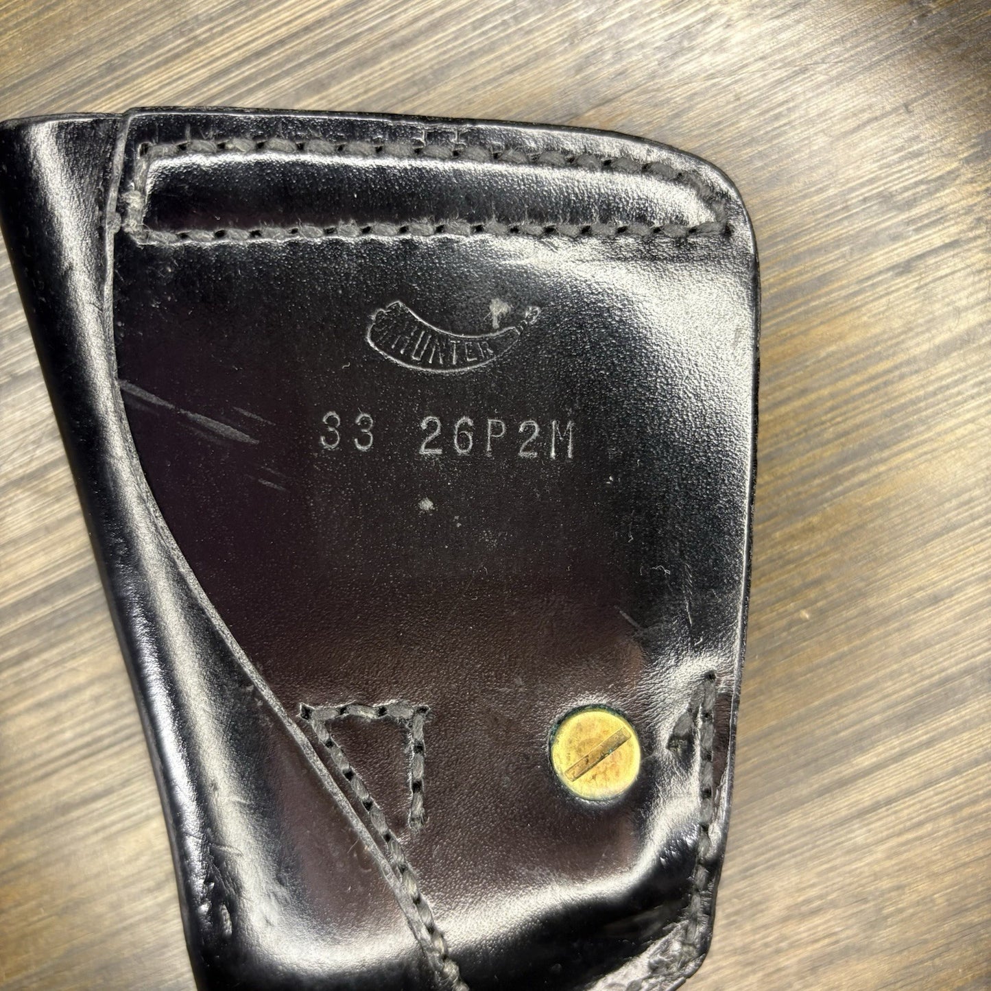 Hunter 33 26P2M Leather Holster For Small Autos With Adjustable Retention Screw7