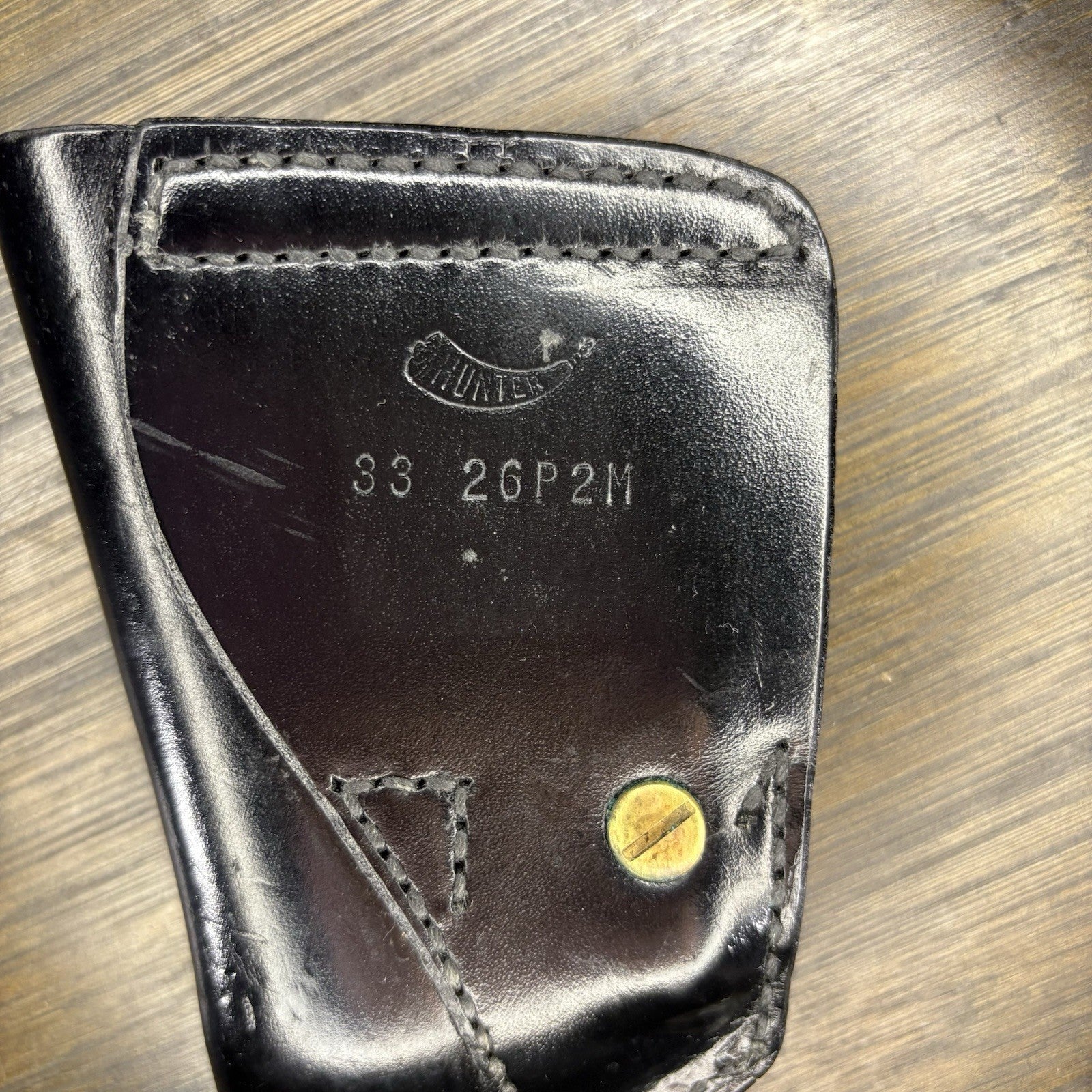 Hunter 33 26P2M Leather Holster For Small Autos With Adjustable Retention Screw7