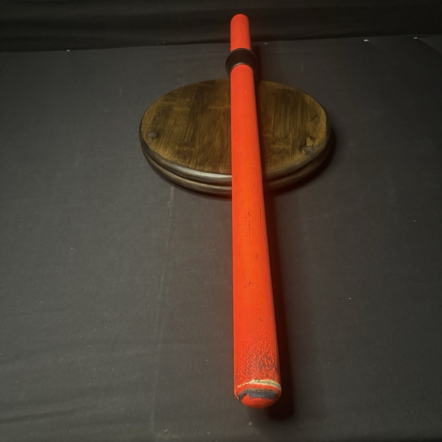 Wood Walking Stick 26" Orange with Rubber Hand Guard7