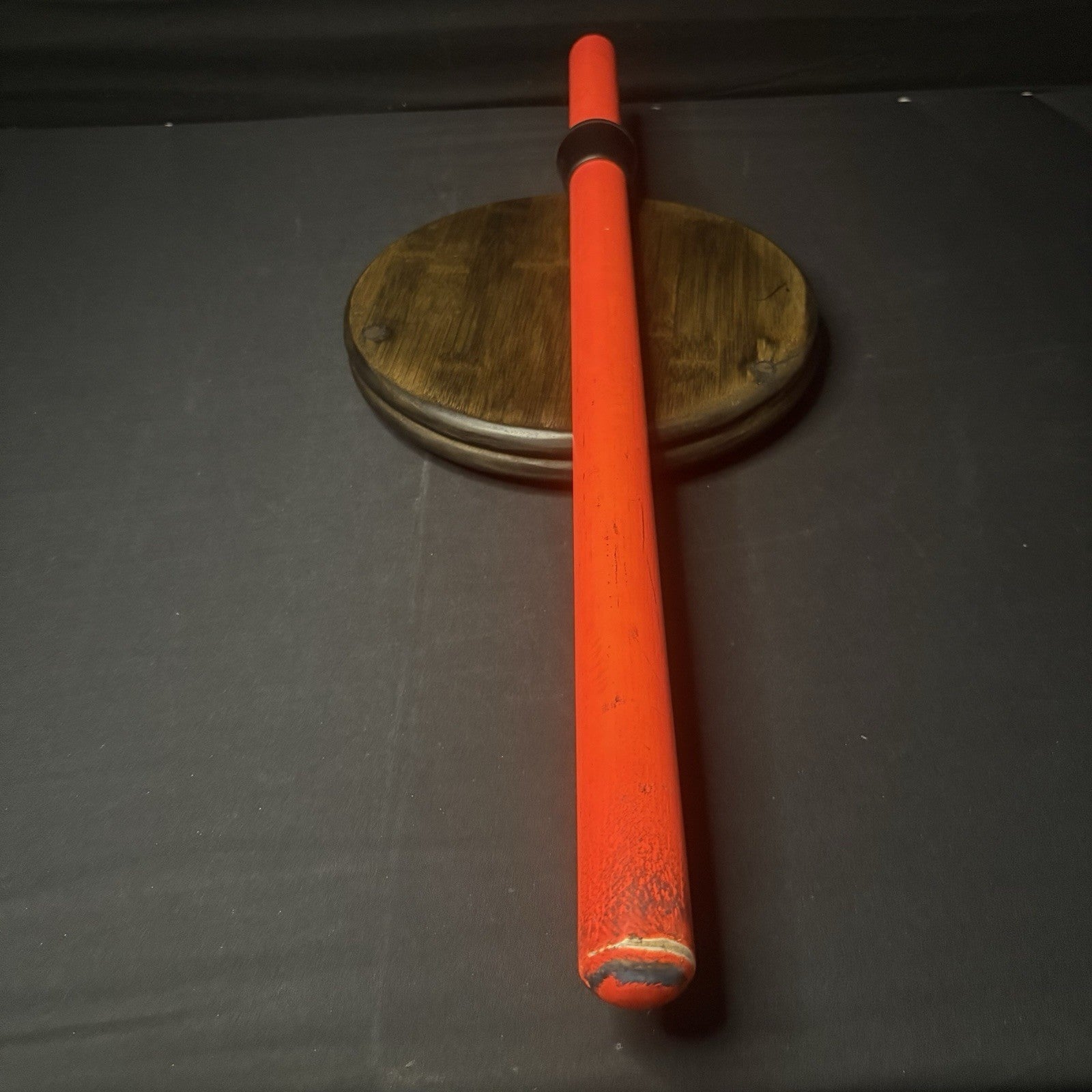 Wood Walking Stick 26" Orange with Rubber Hand Guard7