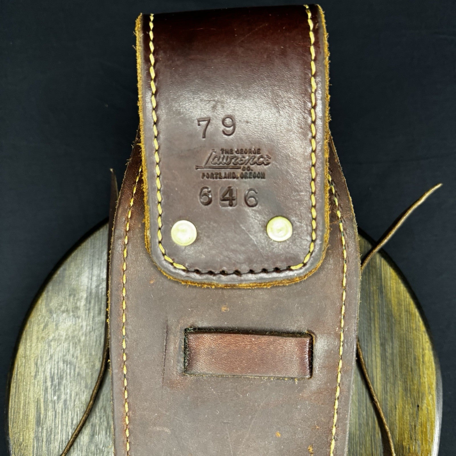 Vintage George Lawrence Co. #646 Tan Leather Holster 4