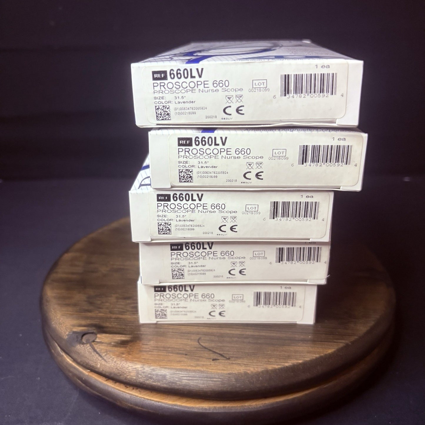 (Lot Of 5) ProScope 660LV Stethoscope Lavender Size 31.5” For Blood Pressure NEW15