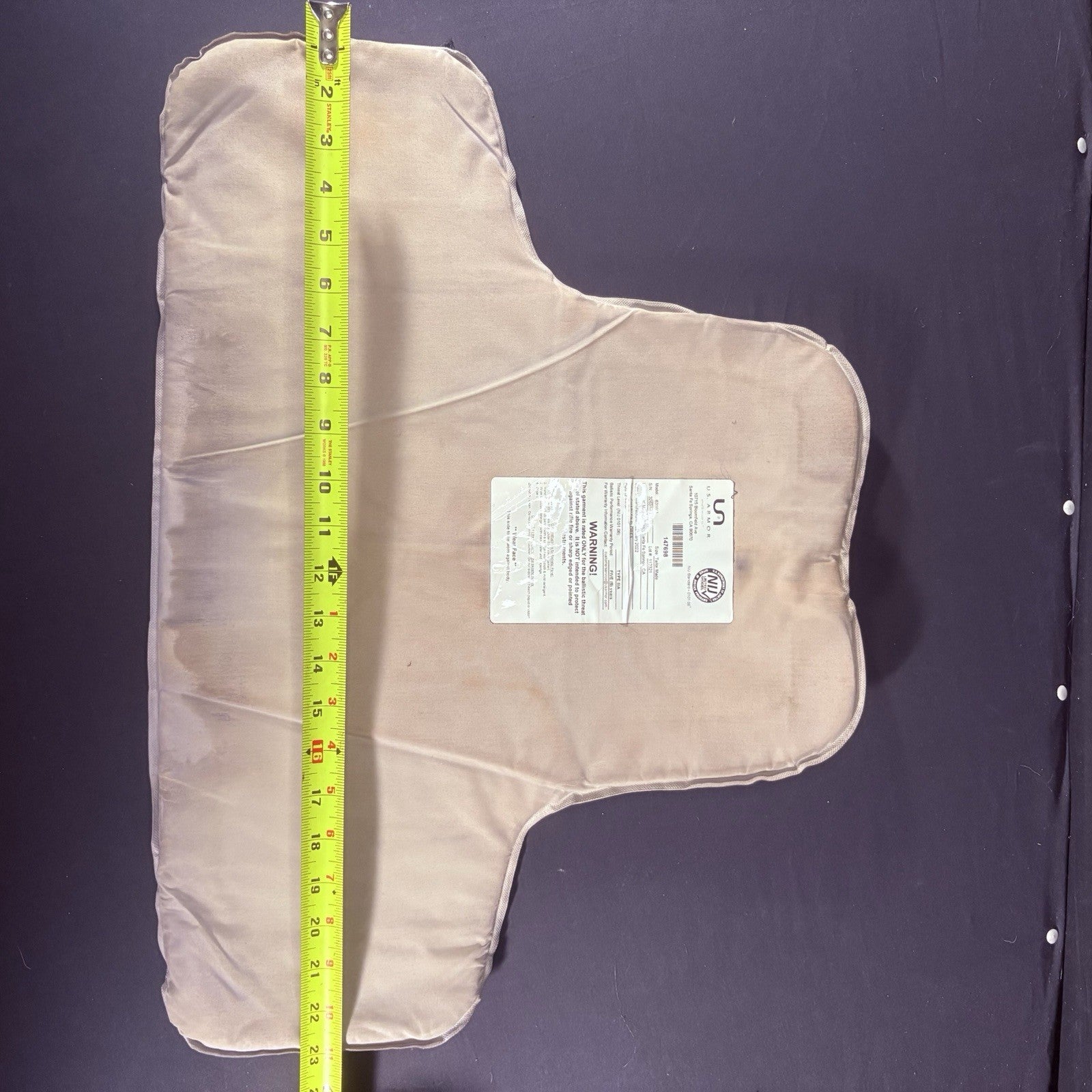 US Armor Bullet Proof Vest IIIA (3A) Size Large 2022 w/ Trauma Plate Concealable17