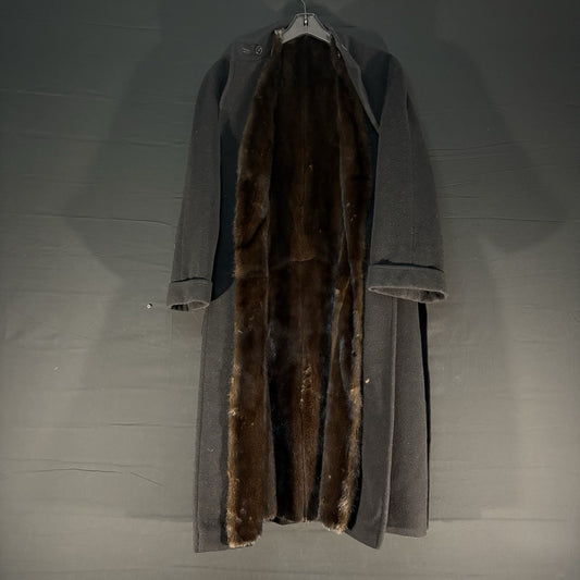 Burberry Fur Coat Mink Over Coat Women’s Size Medium Camel Hair w/Removable Mink0