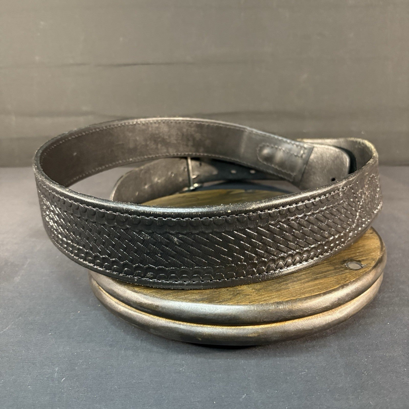 Aker Duty Belt Size 46” Sam Browne Leather ~USA Made~ Model: B03-463