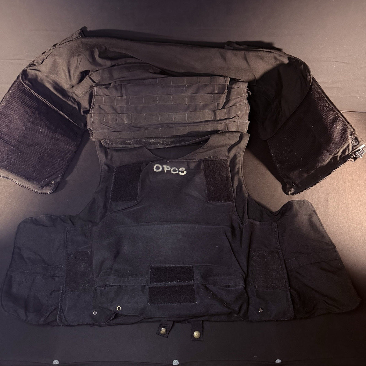 Tactical Plate Carrier Vest Size XXL Black w/Plate Pockets & MOLLE