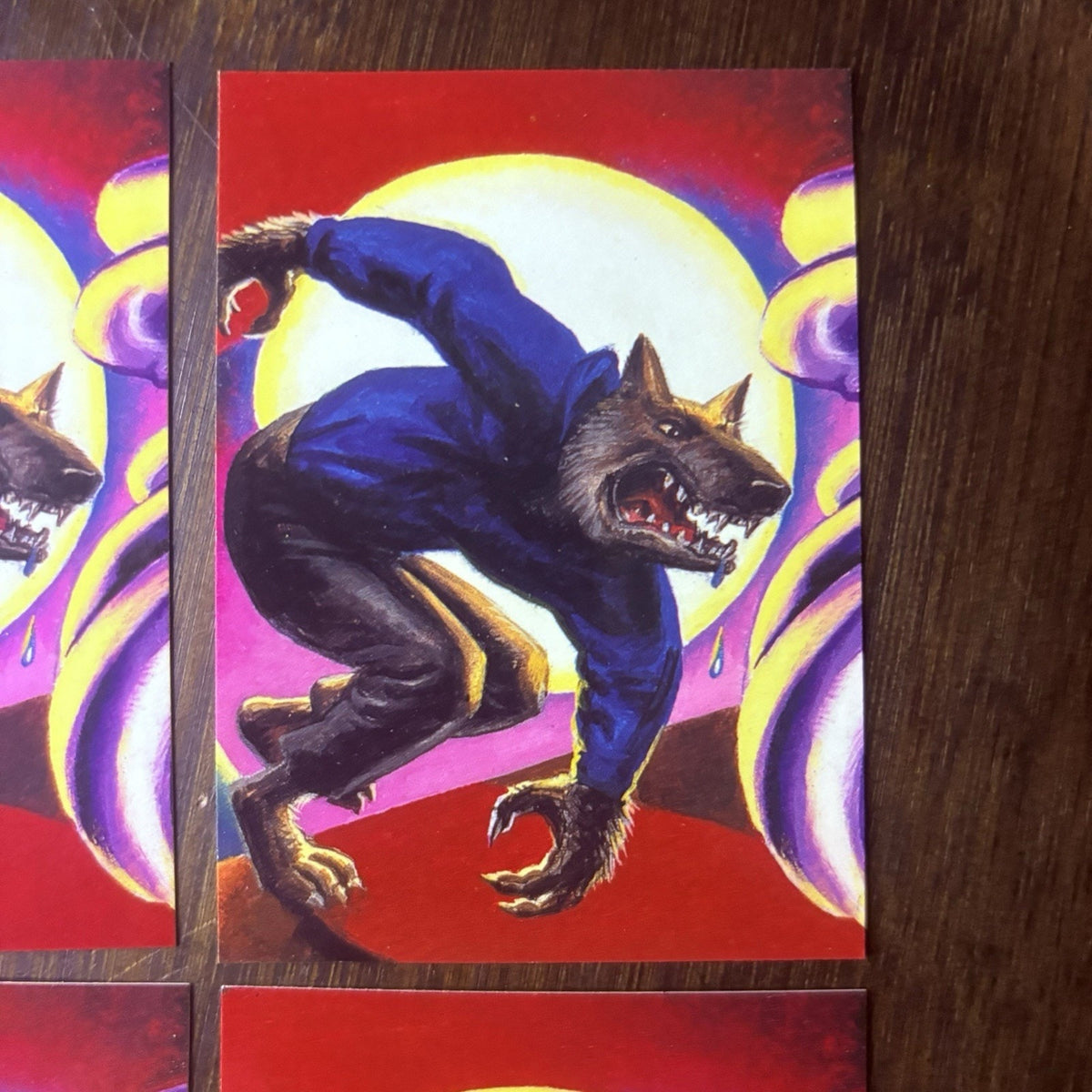 1996 Goosebumps #38 Werewolf Lot Of (4) High Grade Topps Trading Cards See Photo