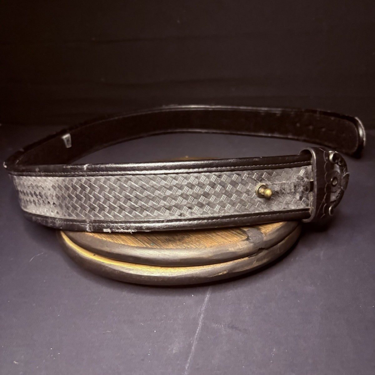 Bianchi Duty Belt (Size 40") Waist AccuMold Black Basket Weave Leather