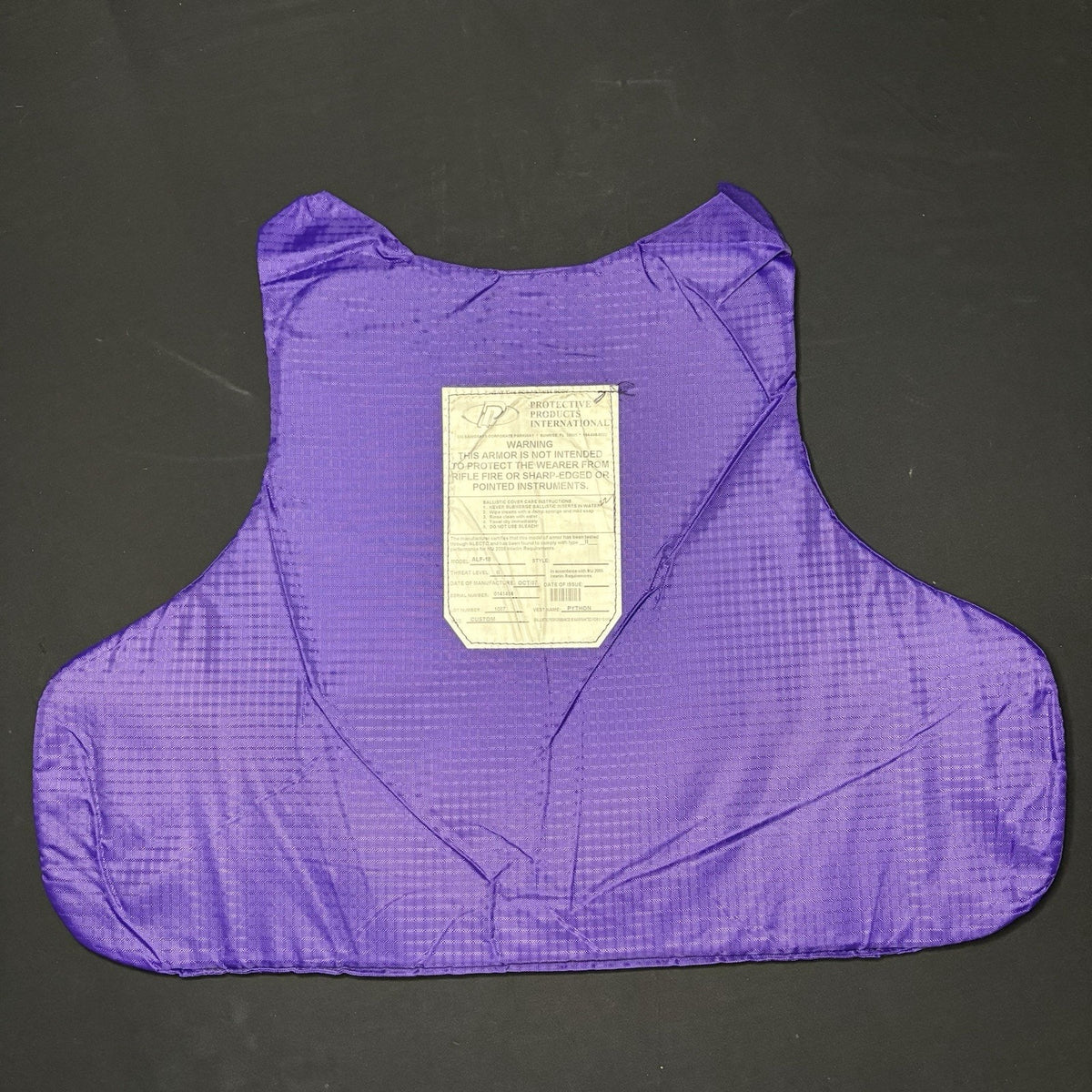 PPI Ballistic Level 2 II Vest Size LARGE Bulletproof Concealable Vest