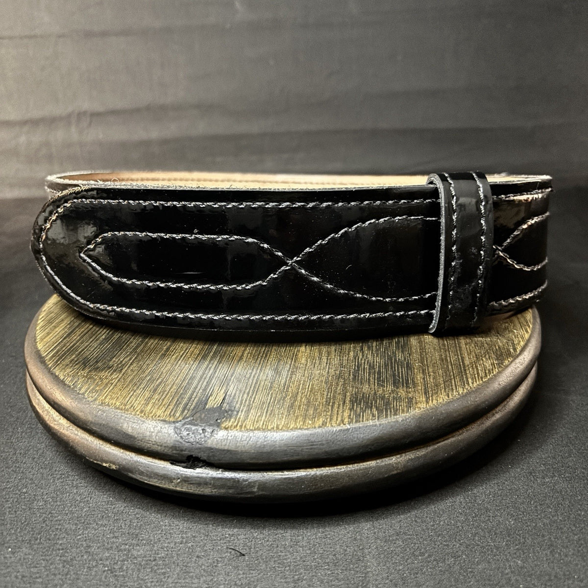 Safariland 94P Duty Belt Size 30" Hook & Loop Belt Keeper Hi Gloss Black Leather