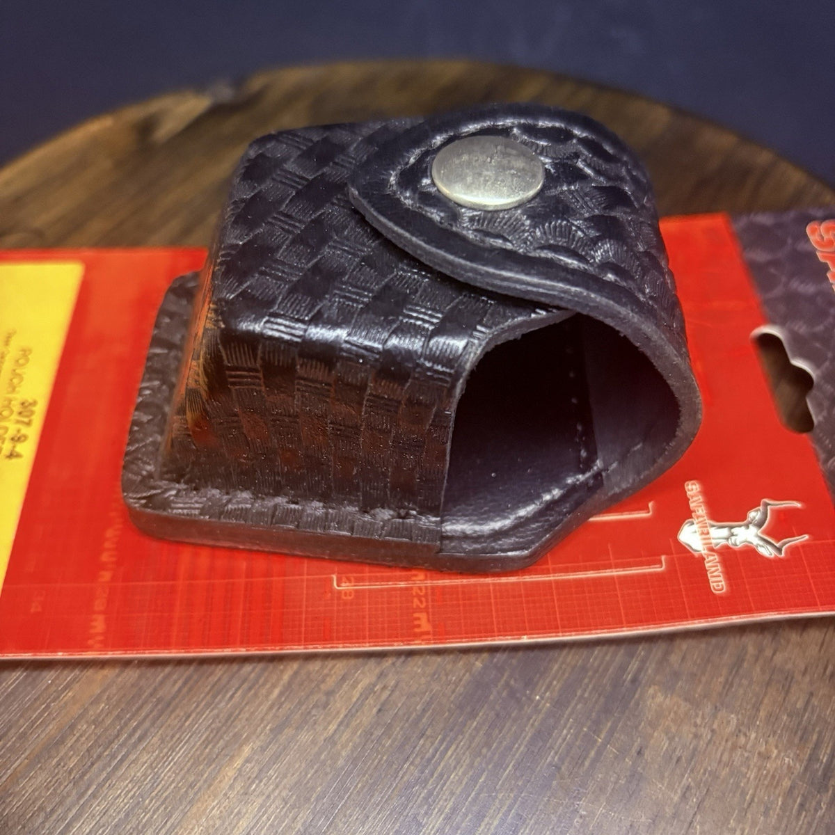Safariland 307 Taser Cartridge Pouch X26 M26 Basketweave Leather 2.25" Belt Loop
