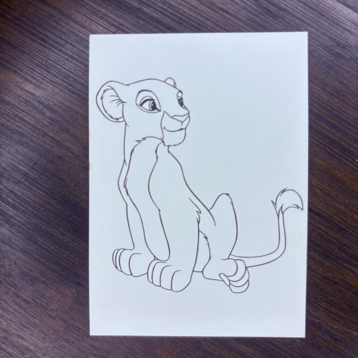 1994 SkyBox Disney's The Lion King: Nala Coloring Card High Grade, See Photos