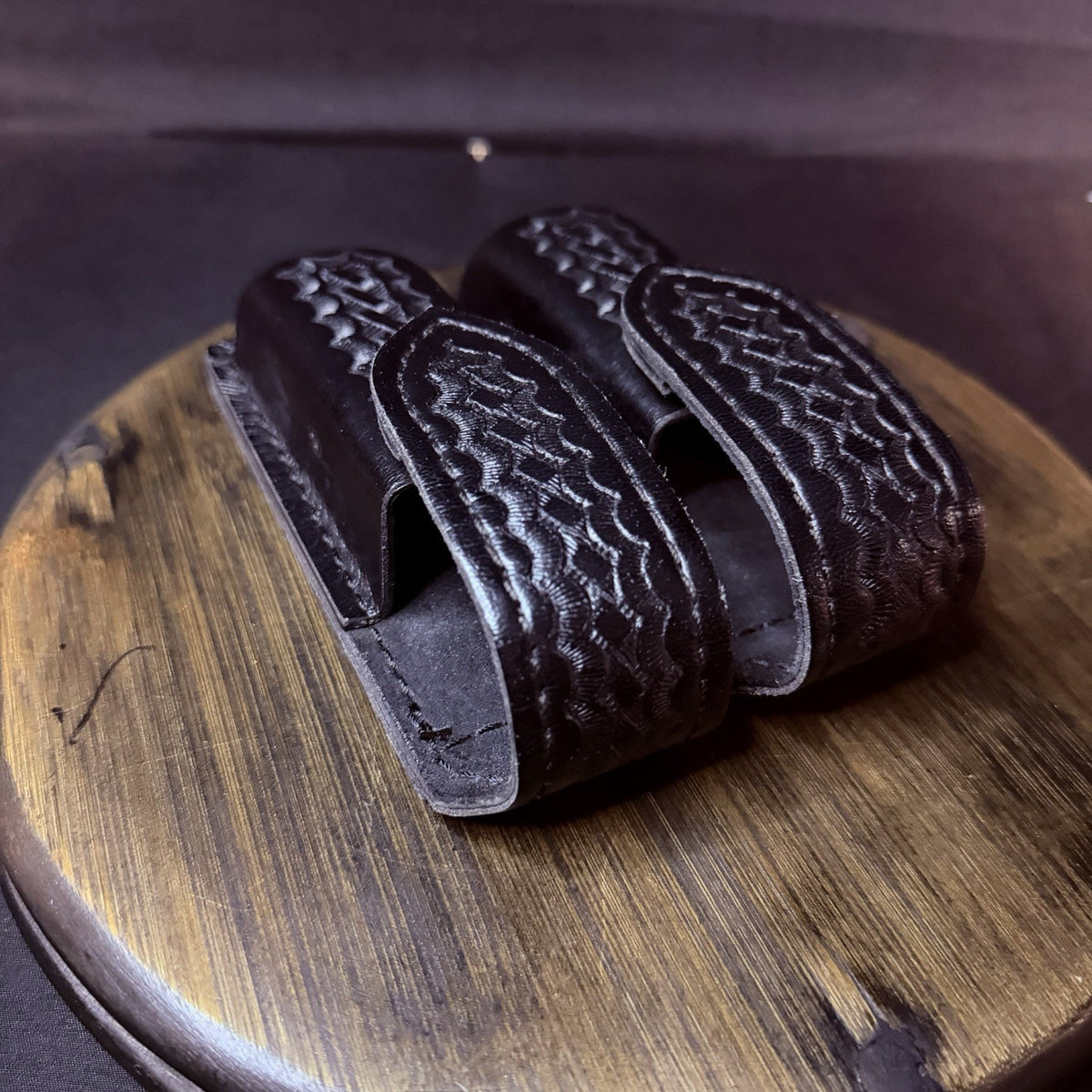 Safariland Double Magazine Pouch GLOCK 20/21 Leather 77 Basketweave Hidden Snap