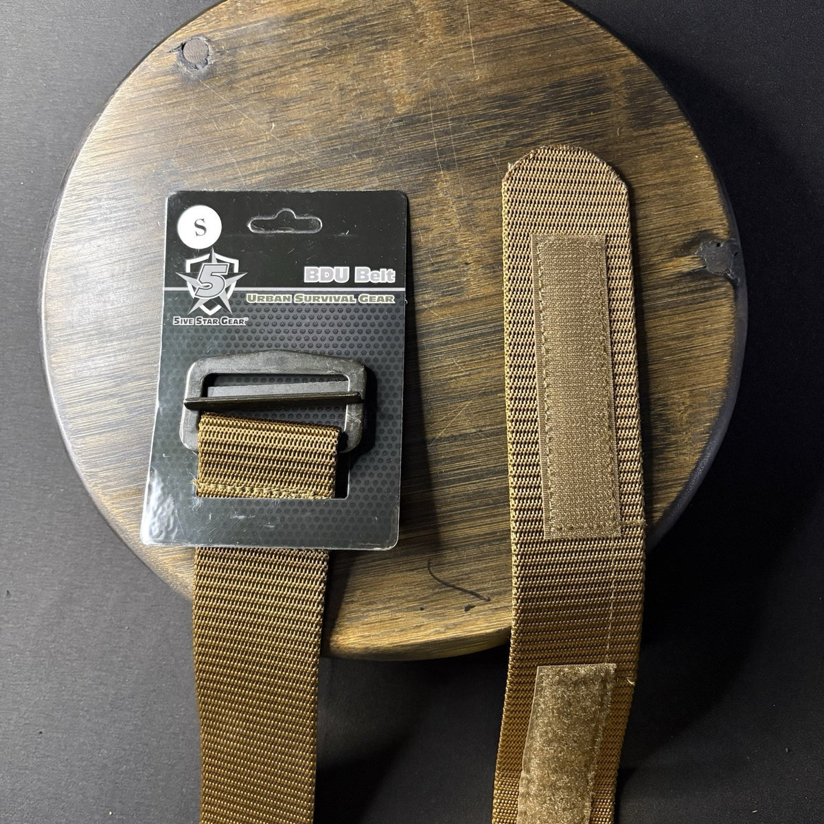 Five Star Gear Tactical BDU Nylon Belt Size Small Coyote Hook & Loop 1.75"