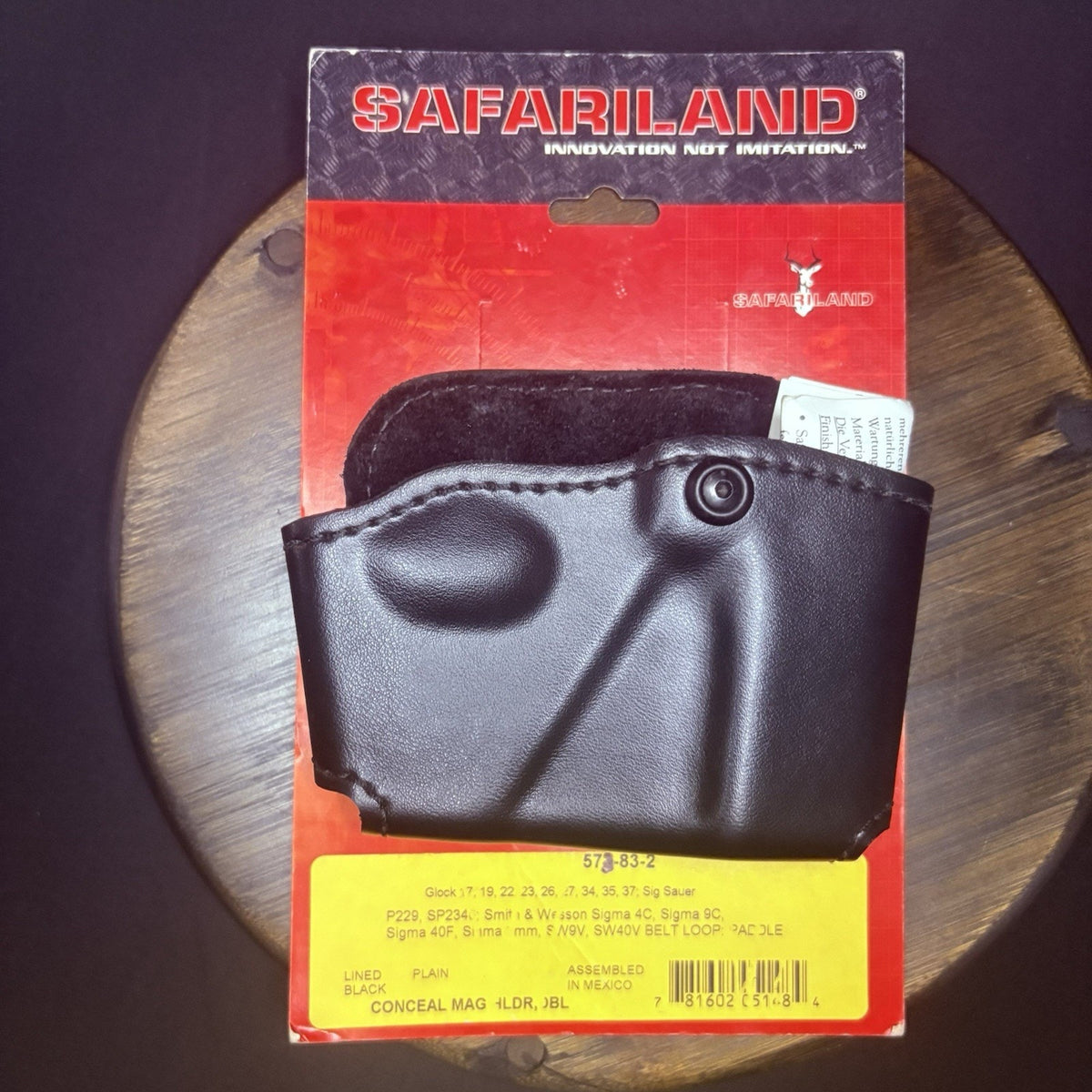 Safariland 573 GLOCK 17 / 22 Magazine & Handcuff Pouch Open Top Paddle