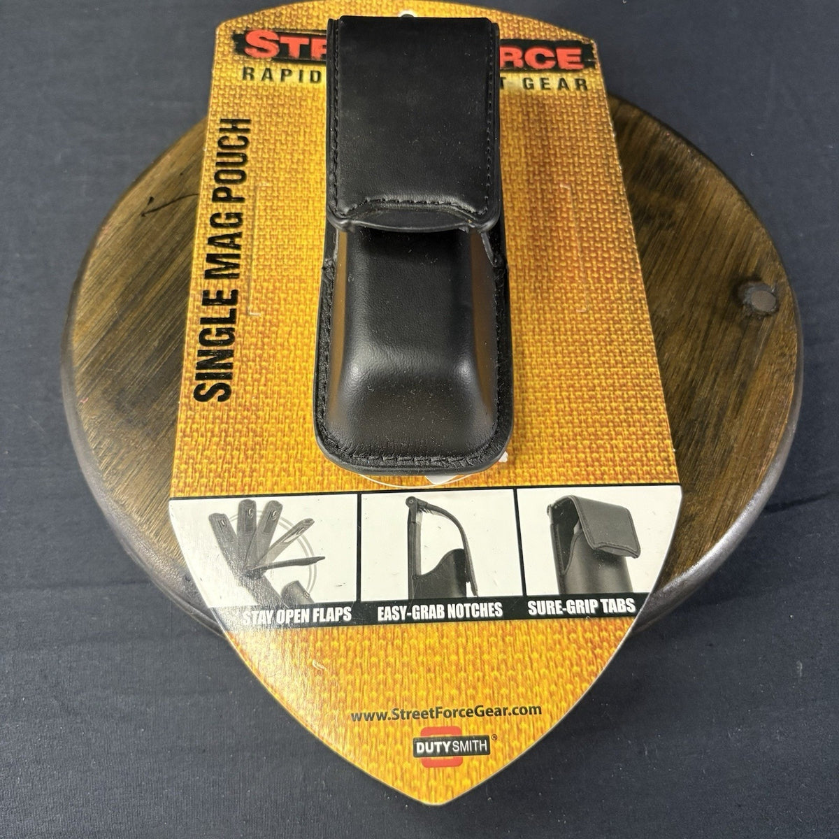 Leather Magazine Pouch ~Spring Loaded~ Carrier (.45 Acp) Rapid Deployment Gear