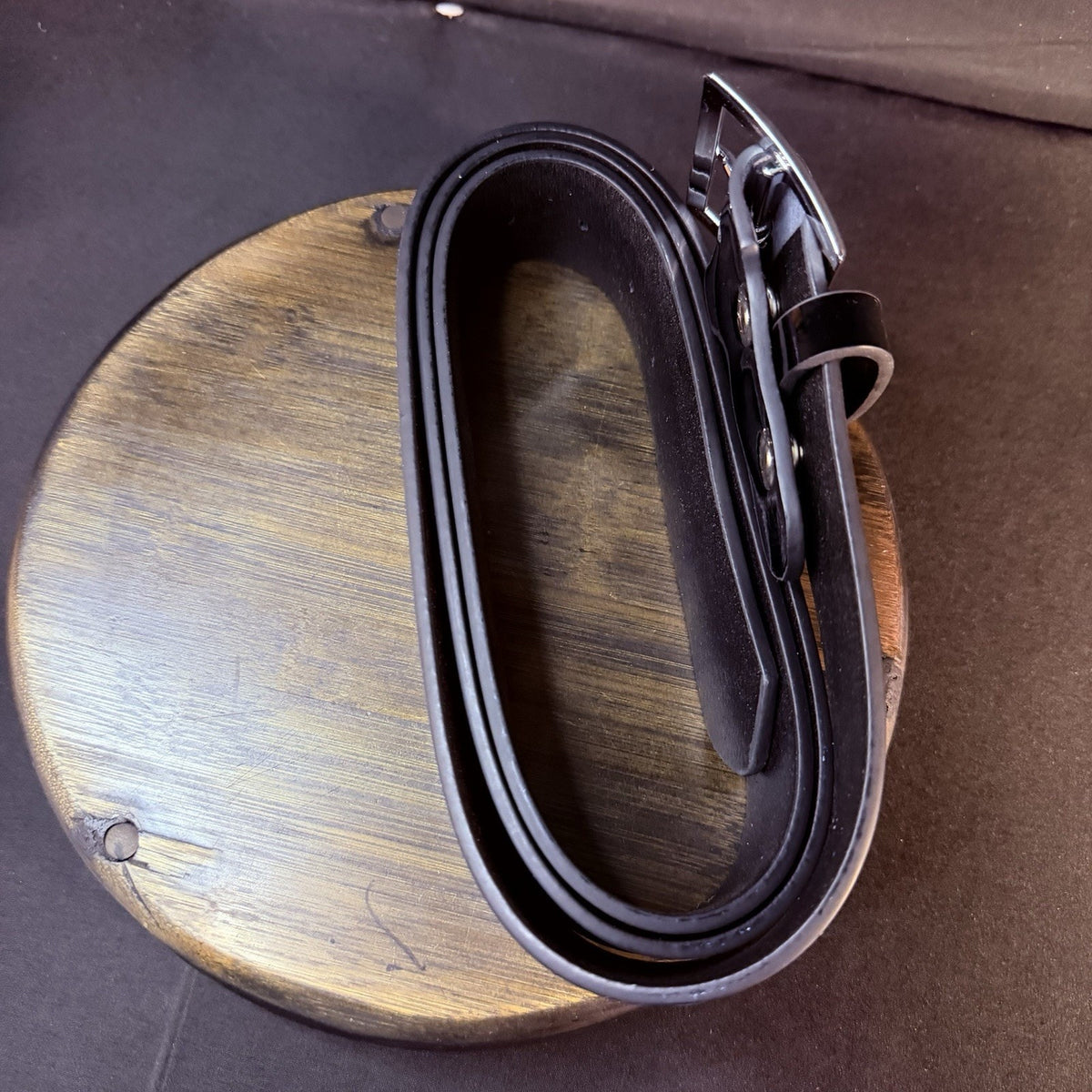 Galls Garrison Belt Size 54” Hi-Gloss Black Leather 1.75" Nickel Buckle LP1213