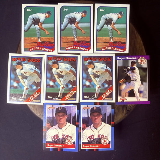 1987-1988 Roger Clemens (9) Card Lot, Topps & Donruss, #450, #280, #70, #51