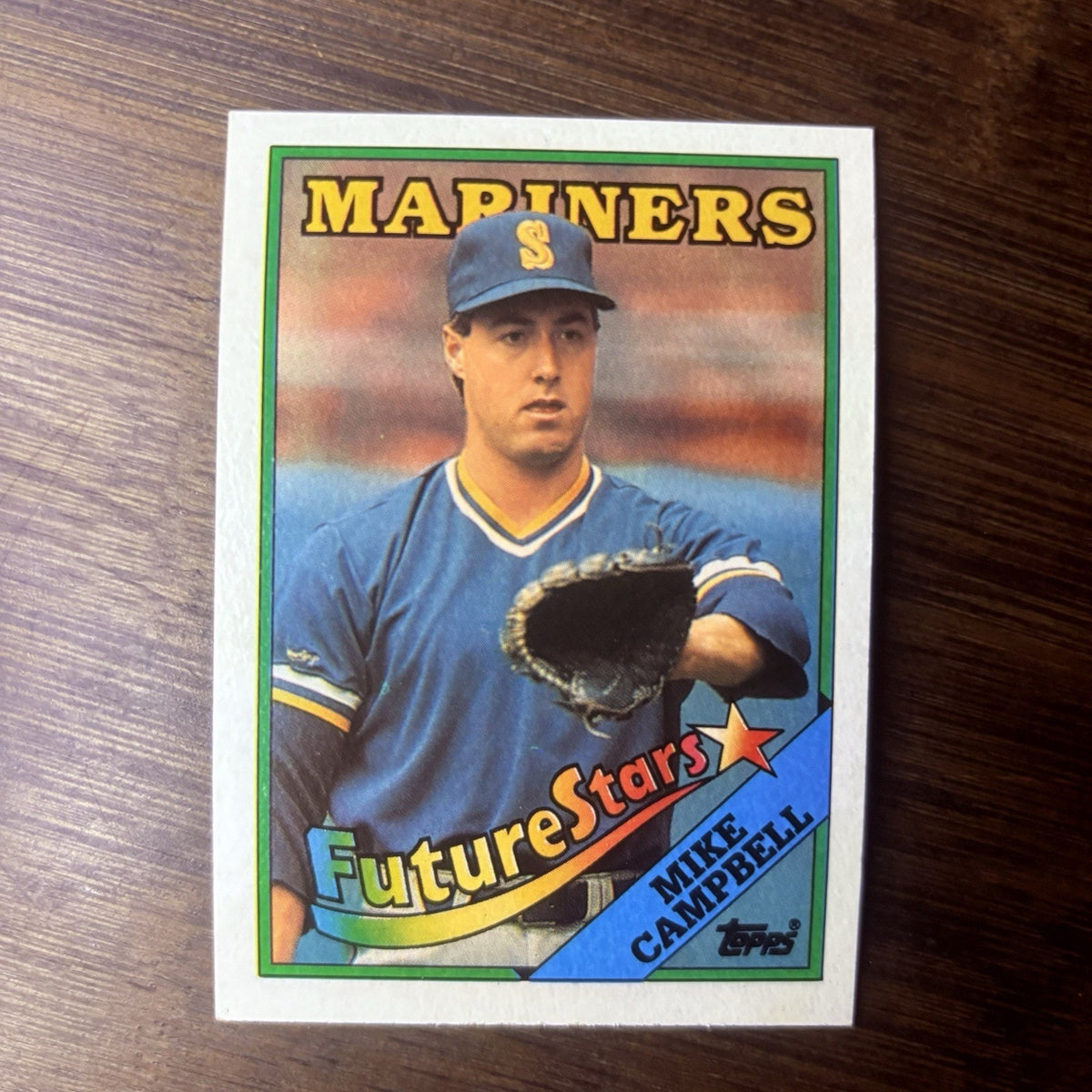 1988 Topps Baseball Card Mike Campbell Rookie Seattle Mariners #246