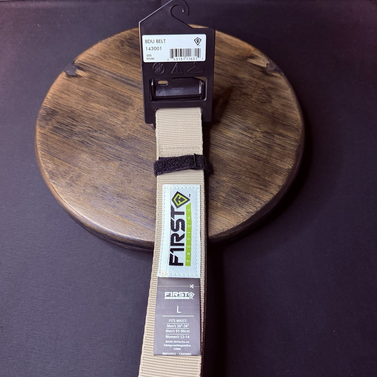 First Tactical BDU Belt Size Large 36"- 38" Khaki Military Web EDC Tactical 1.5"