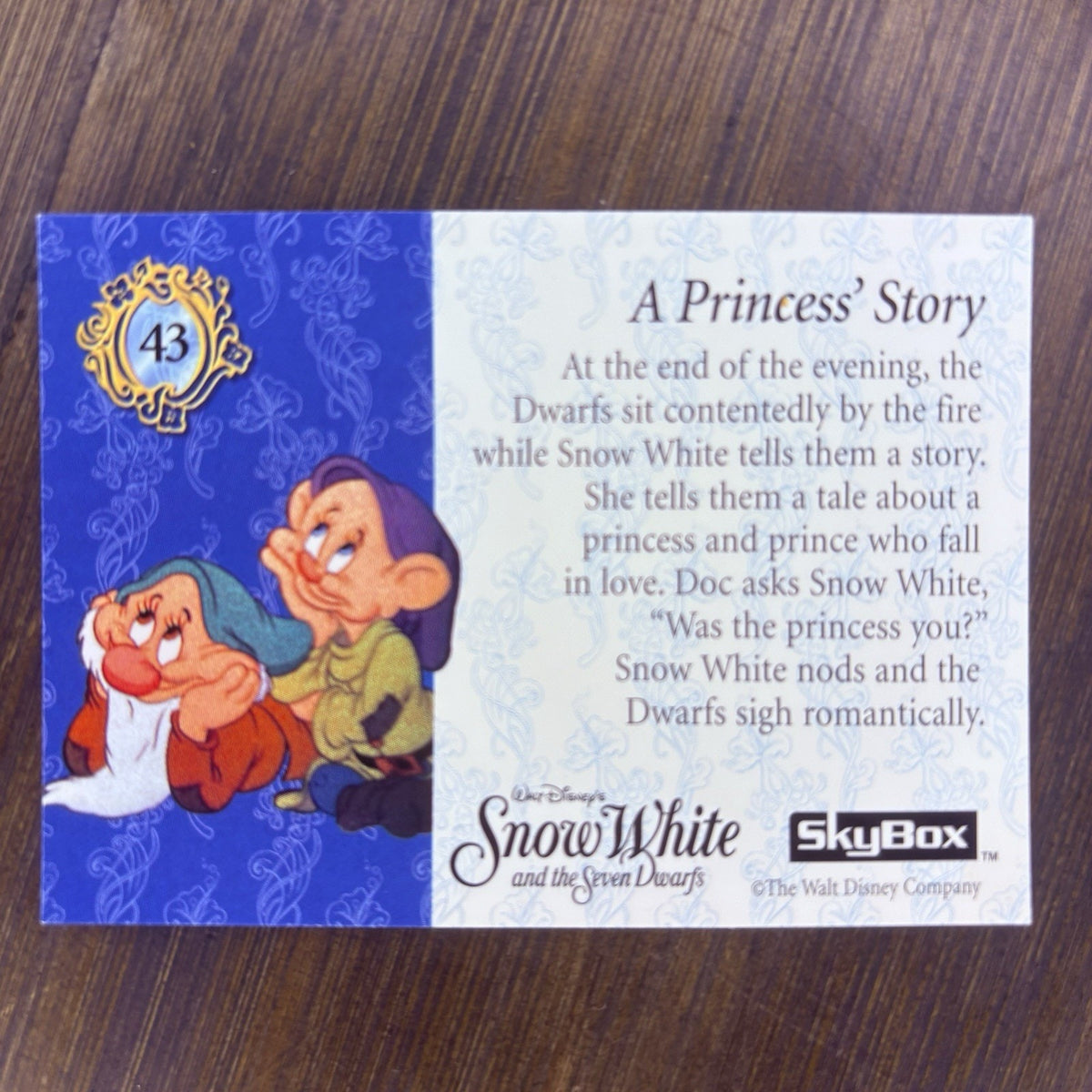 1993 Disney Snow White Trading Card #43 "A Princess' Story" High Grade See Photo