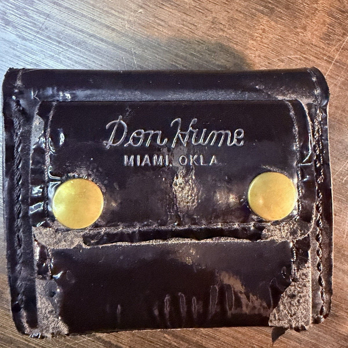 Don Hume Glove Pouch High Gloss Black High Gloss Leather Surgical Glove Case