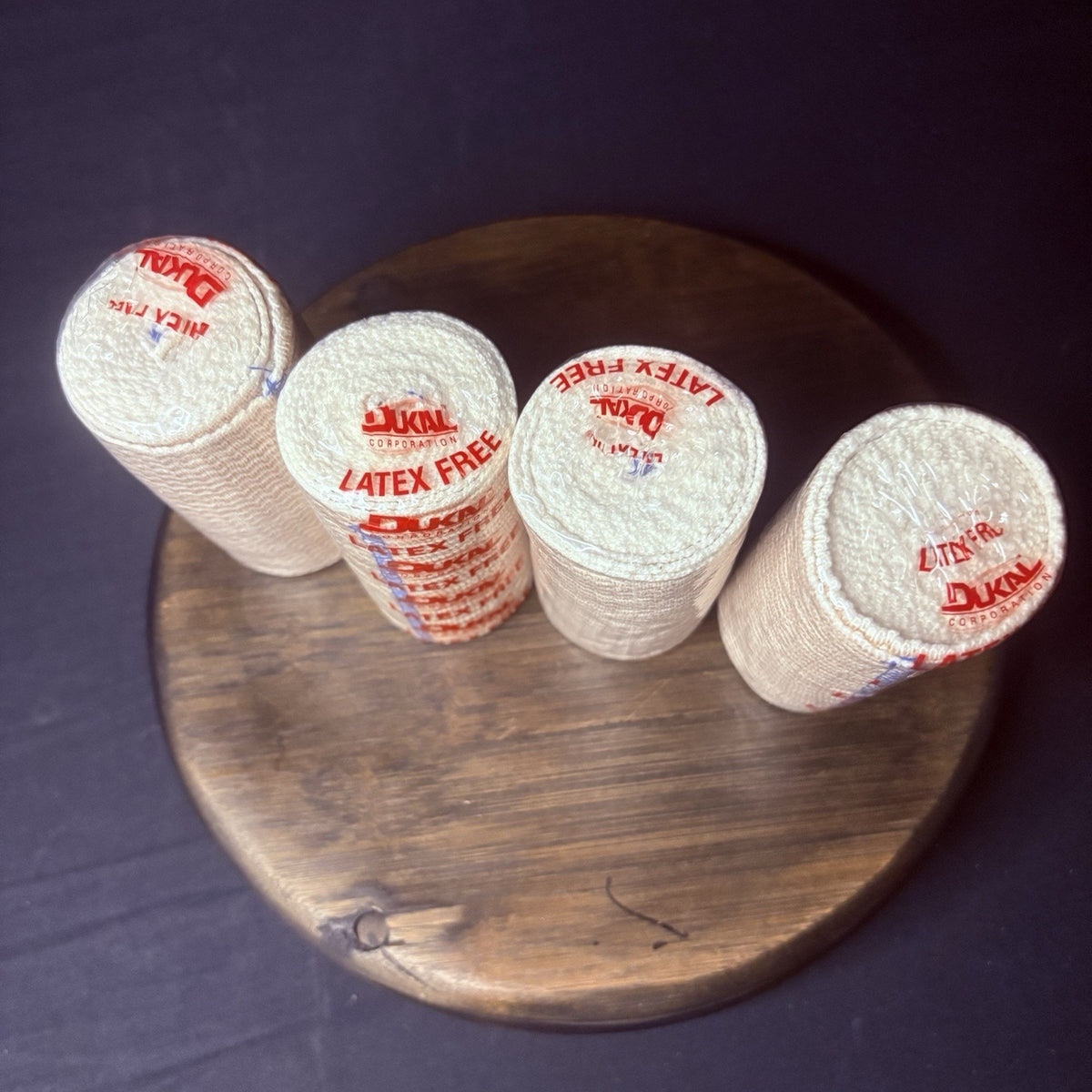 Dukal Elastic Bandage Wrap 4"x 4.5 Yards Latex Free Sealed Rolls Pack Of 4