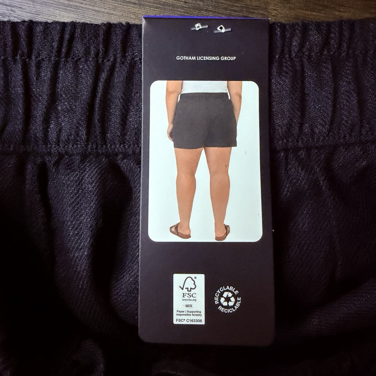 BLANKNYC Linen Blend Black Shorts Size Large High Rise Elastic Waist 5" Inseam