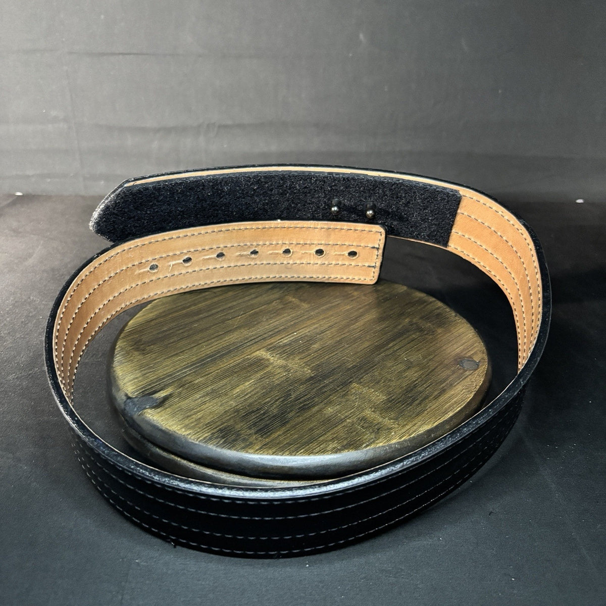 Don Hume Duty Belt Size 28" Hi-Gloss Belt Keeper Quad Stitched Leather B120 2.25