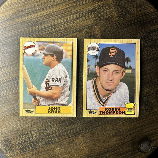 1987 Topps Robby Thompson & John Kurk High Grade Trading Card (Lot Of 2)