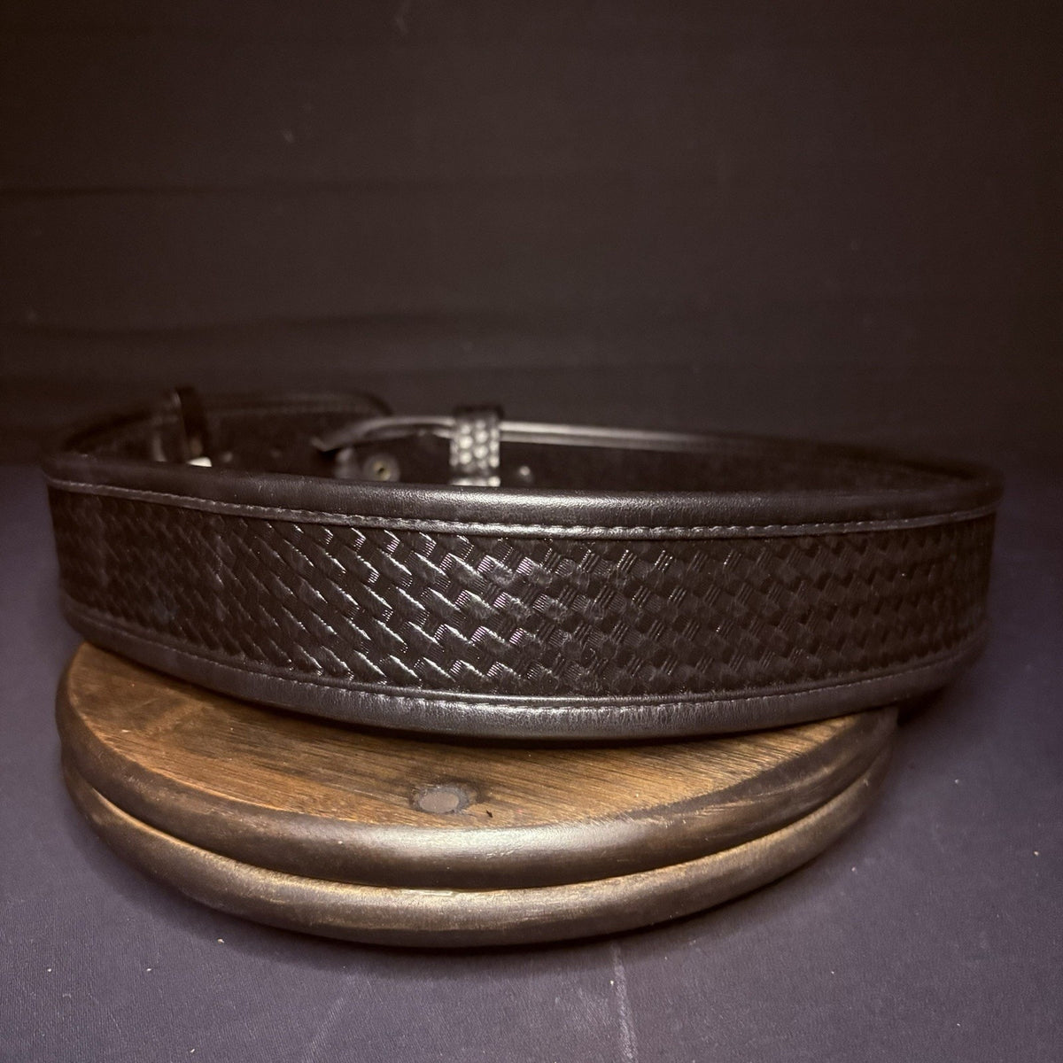 Bianchi Duty Belt Size 34" AccuMold 7960 w/Keyring Holder Basketweave Leather