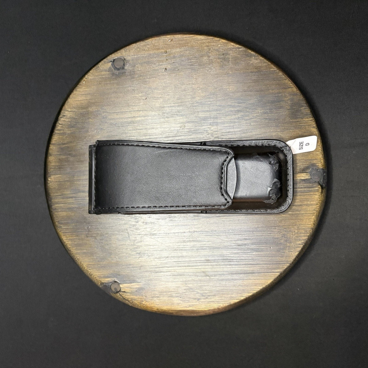 Magazine Pouch 9mm, .40, .357 Plain Black Leather Spring Loaded Rapid Deployment