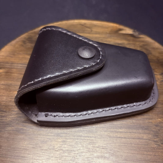 Safariland 190 Handcuff Pouch Plain Black Leather Black Snap Duty Belt Case