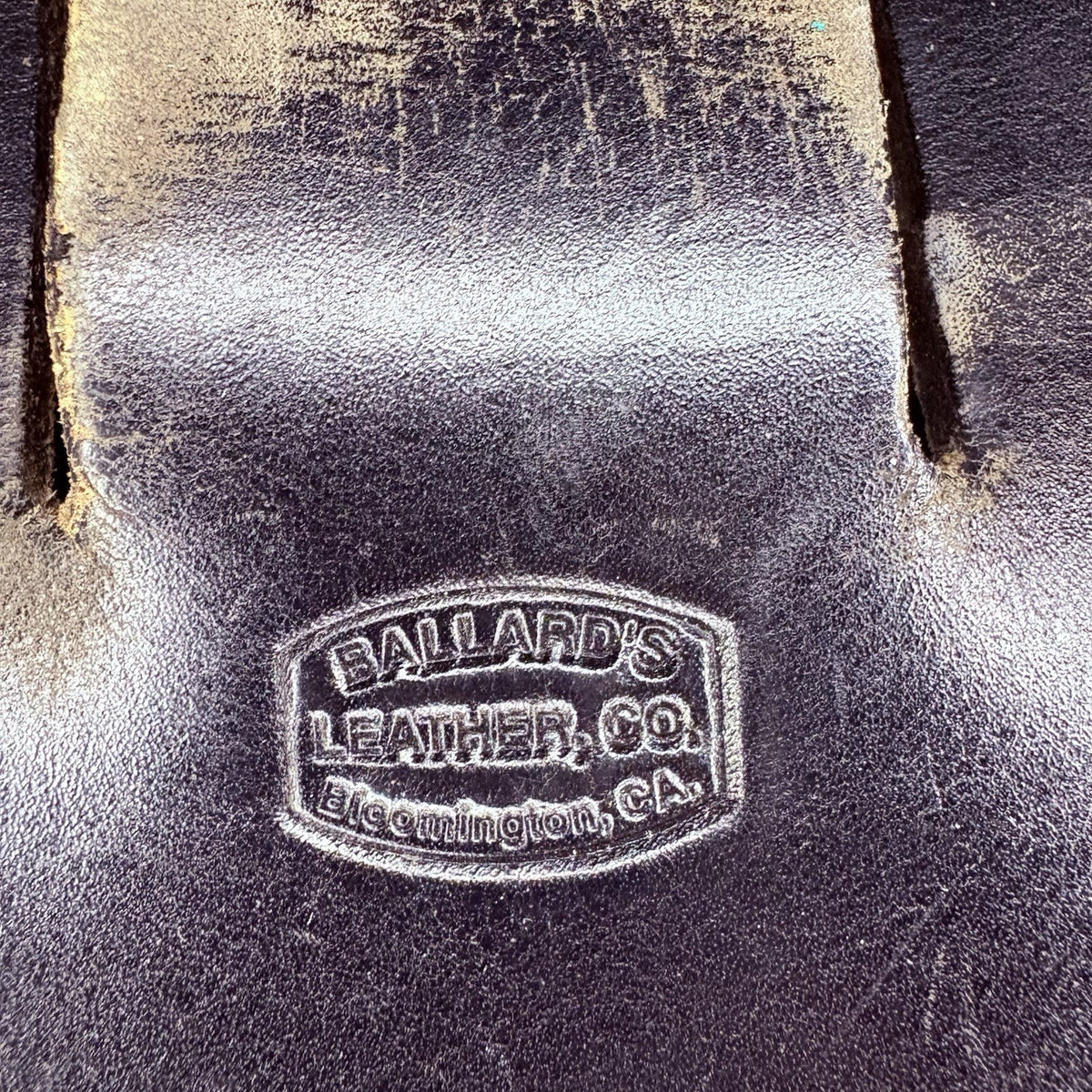 Ballard's Leather Co. Open Top Pouch w/Belt Loop Basket Weave 4"x 5"