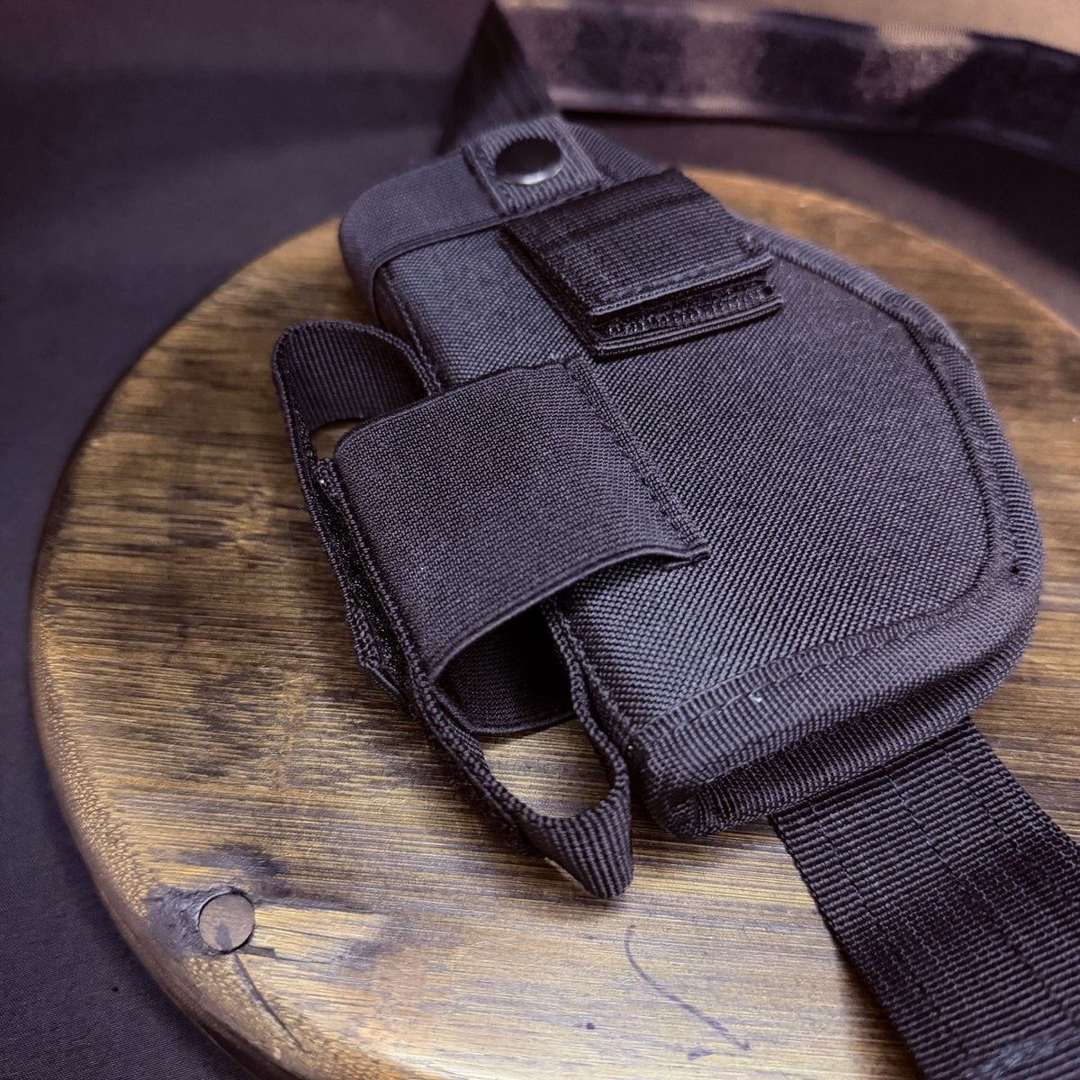Pistol Holster with Belt Size XL Universal, Extra Magazine Pouch Black Nylon