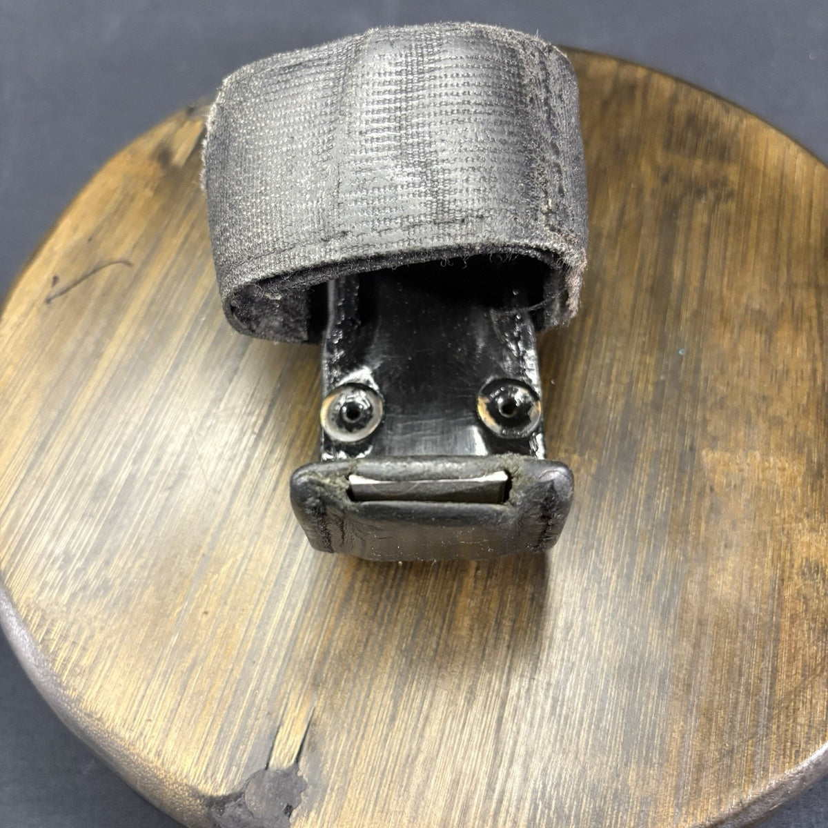 Aker Universal Radio Holder, Black Plain Leather