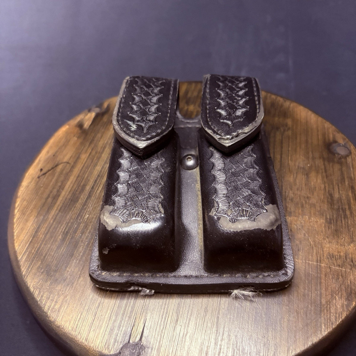 Safariland Double Magazine Pouch GLOCK 20/21 Leather 77 Basketweave Hidden Snap