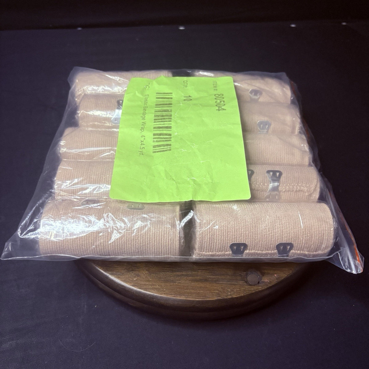 Cotton Elastic Compression Bandages (4"x4.5yd) Body Wrap With Clips 10 Pack