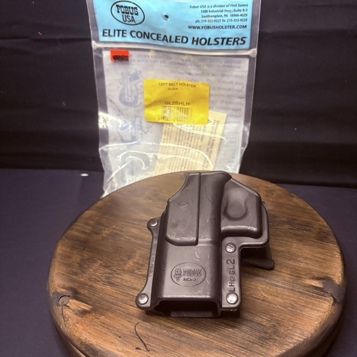 Fobus Glock LH Belt Holster GL-2BH Polymer Glock 17, 19, 22, 23, 31, 32, 34,35