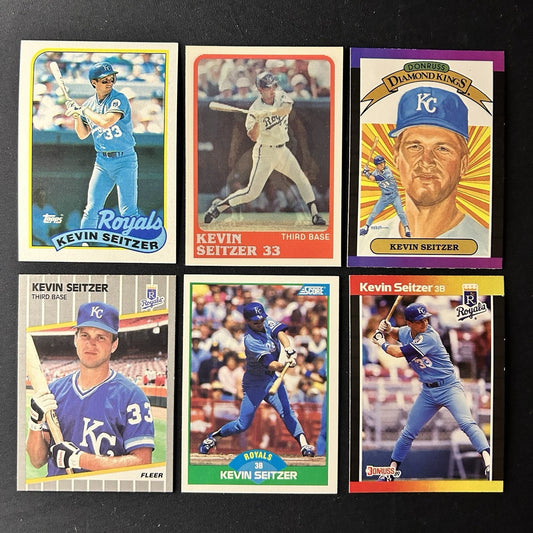 Kevin Seitzer (Lot Of 6) Trading Cards #670, #17, #292, #55, #238, Diamond Kings