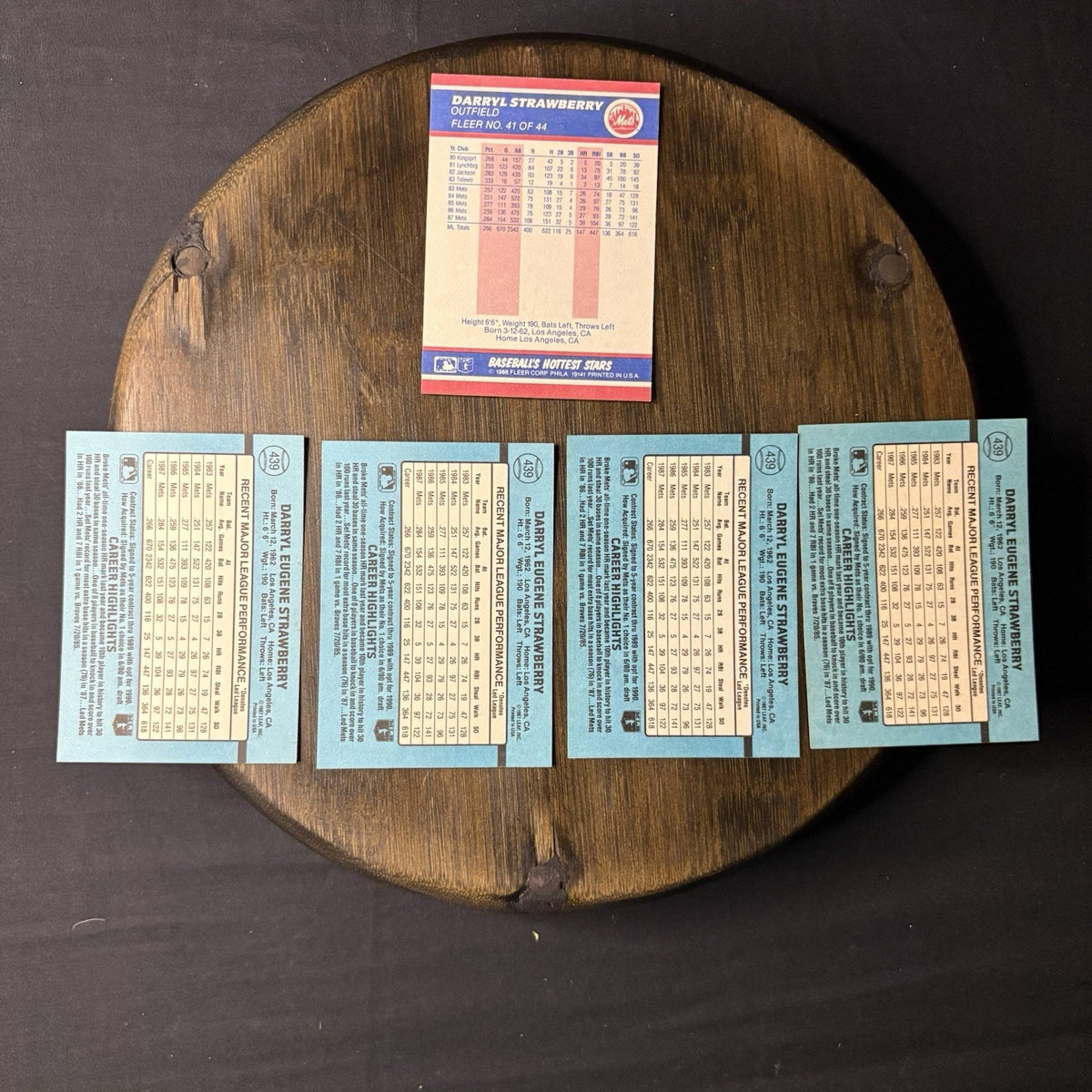 Darryl Strawberry Lot (5) Baseball Cards 1988 Fleer HIGH GRADE New York Mets MLB