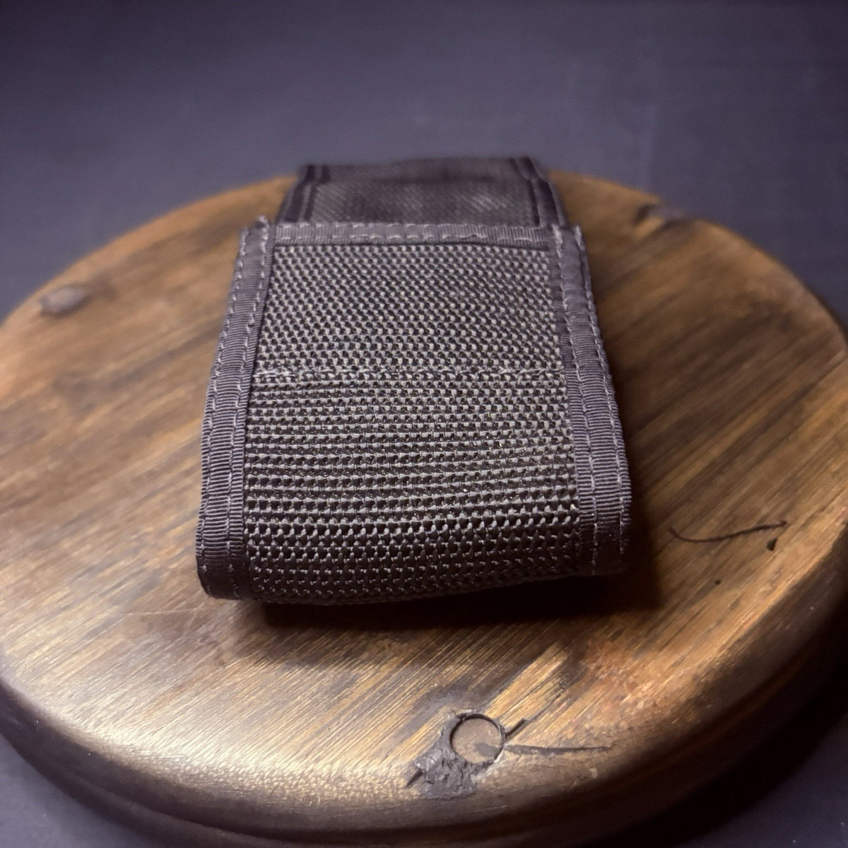 Nylon Pouch Black With Elastic Pockets And Belt Loop