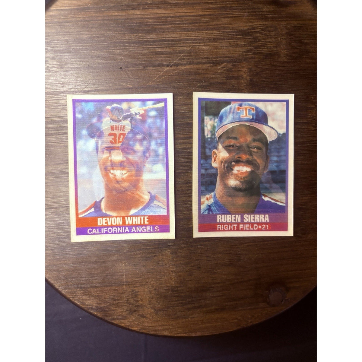 Sportsflics Rookie Lot (2) High Grade Devon White & Ruben Sierra Cards