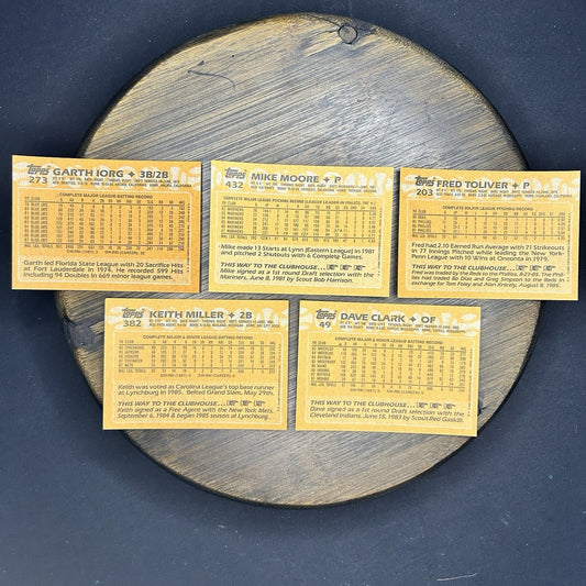 1988 Topps High Grade Cards #273, #432, #203, #382, #49 MLB Baseball (Lot Of 5)