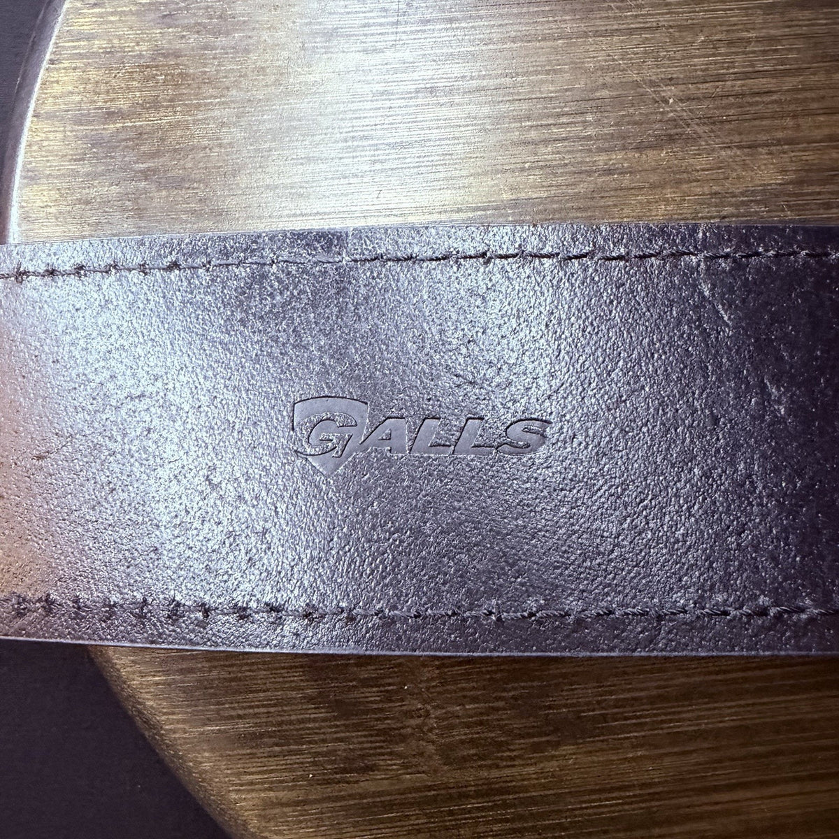 Galls Duty Belt Size 50" G-Flex Sam Browne High Gloss Leather Nickel Buckle 1348