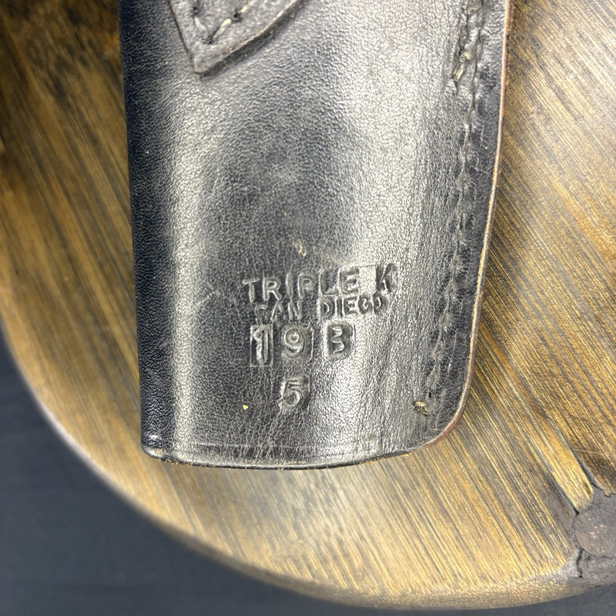 Triple K Black Leather 19B-5 Holster USA Made