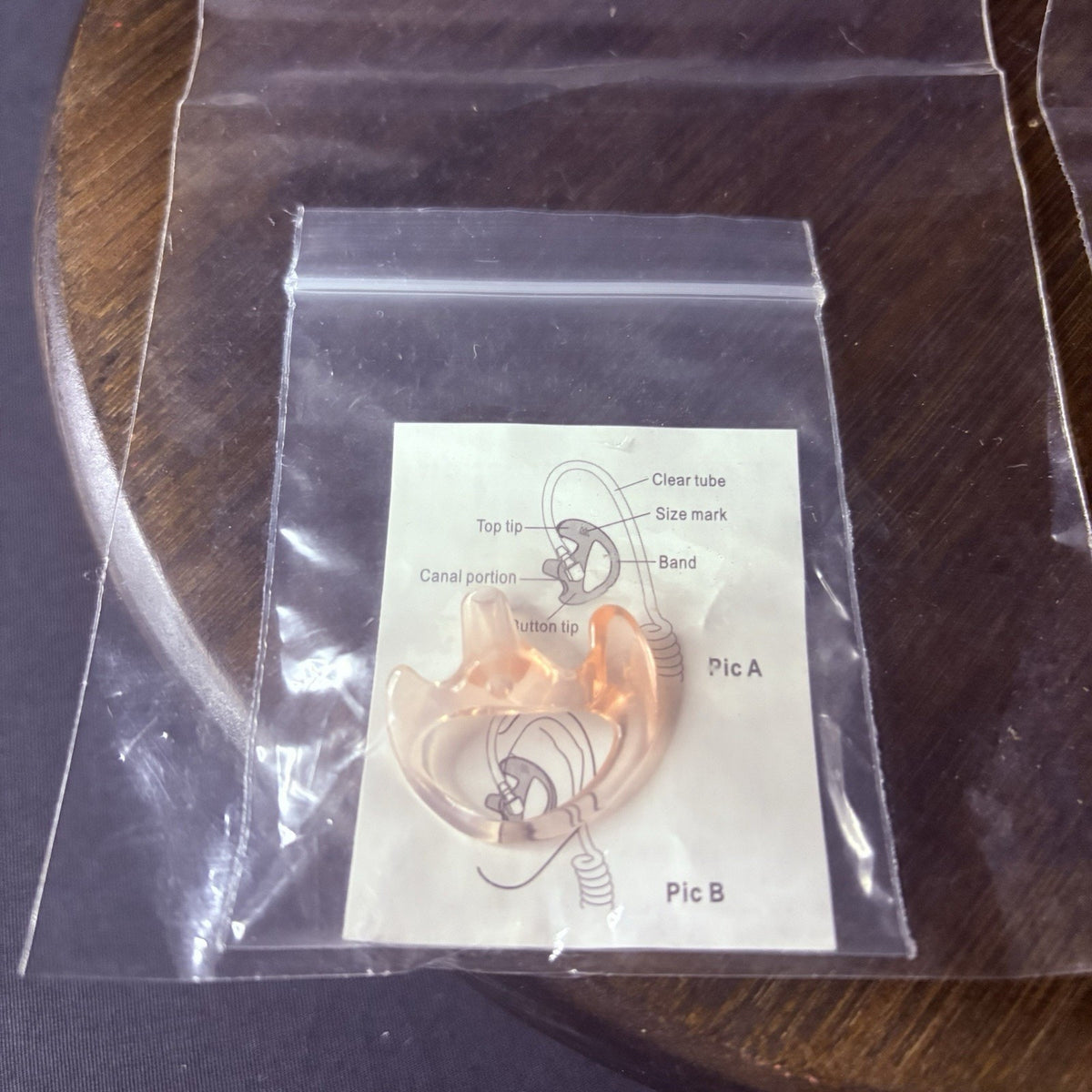 GHOST Two Way Radio/Lapel Left Ear Size Large Mold Open Ear Insert
